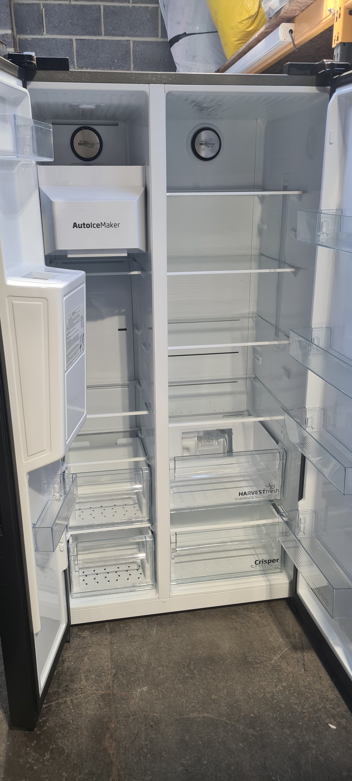 BEKO Pro ASP342VPZ American-Style Fridge Freezer - Black Steel