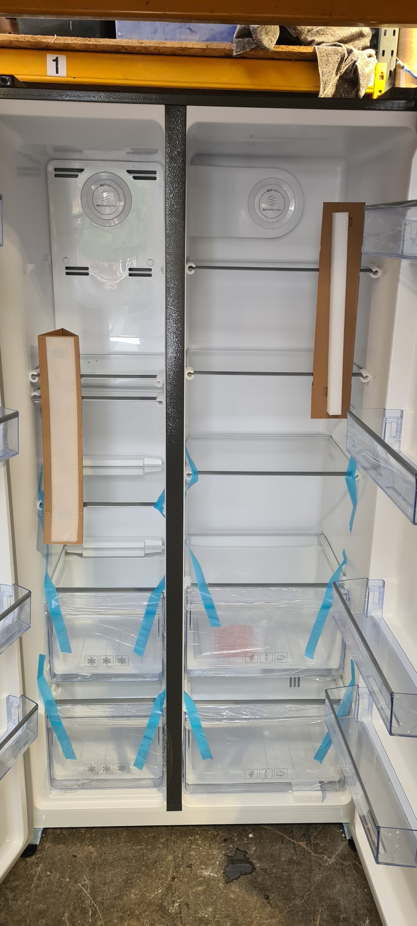 BEKO Pro Frost Free ASL1532PX American-Style Fridge Freezer - Brushed Steel