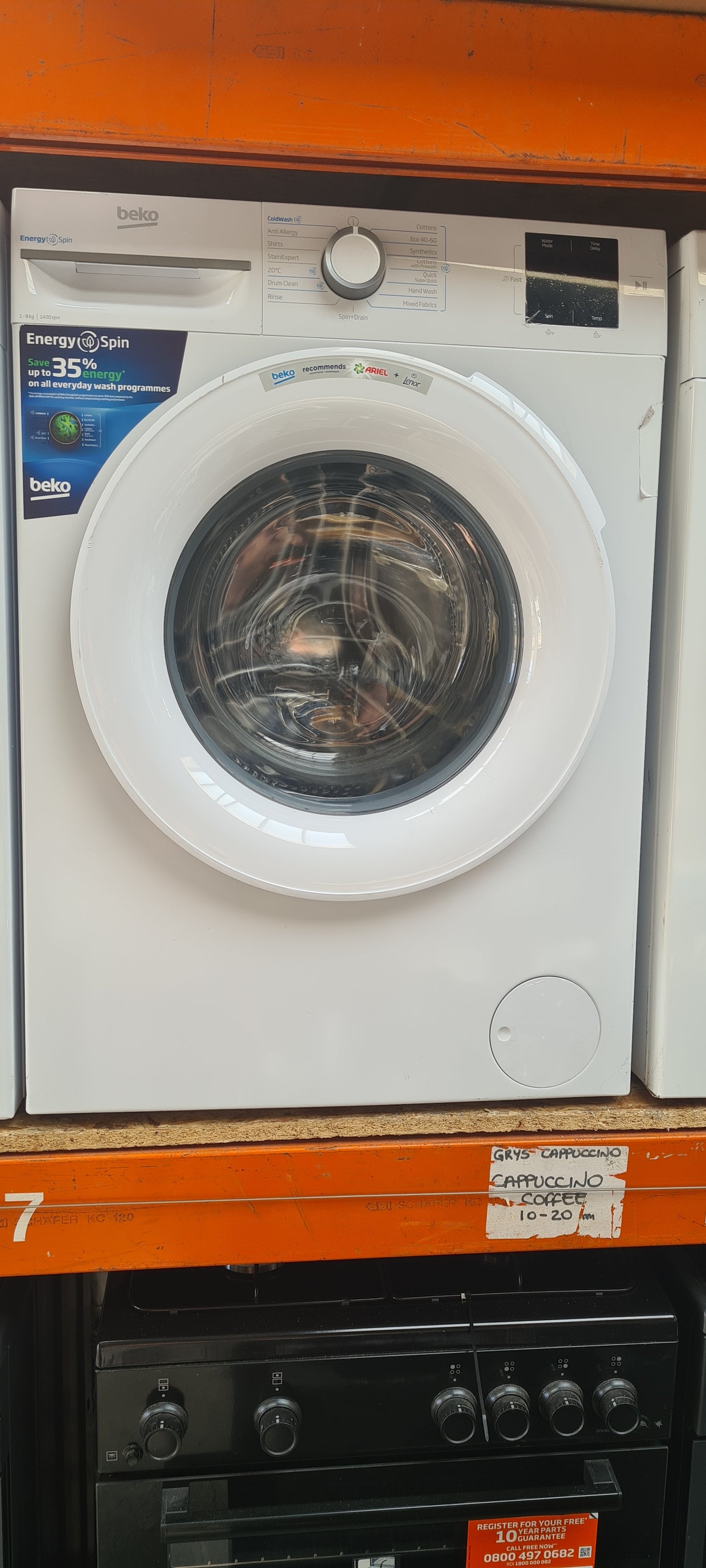 BEKO EnergySpin BM3WT3941W 9 kg 1400 Spin Washing Machine - White