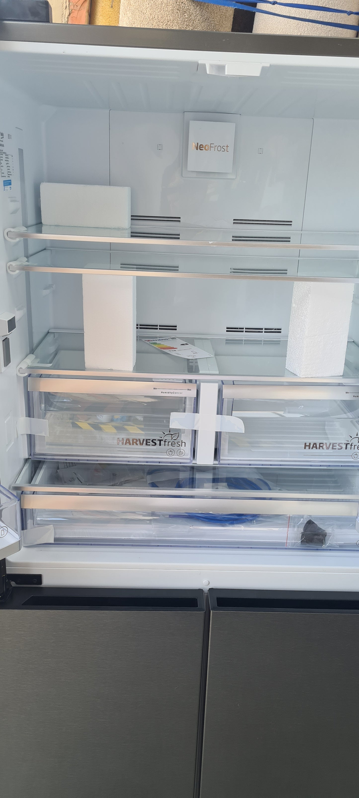 Beko GNE446224DVPZ Plumbed Multi-door American Fridge Freezer - Black Steel - E Rated