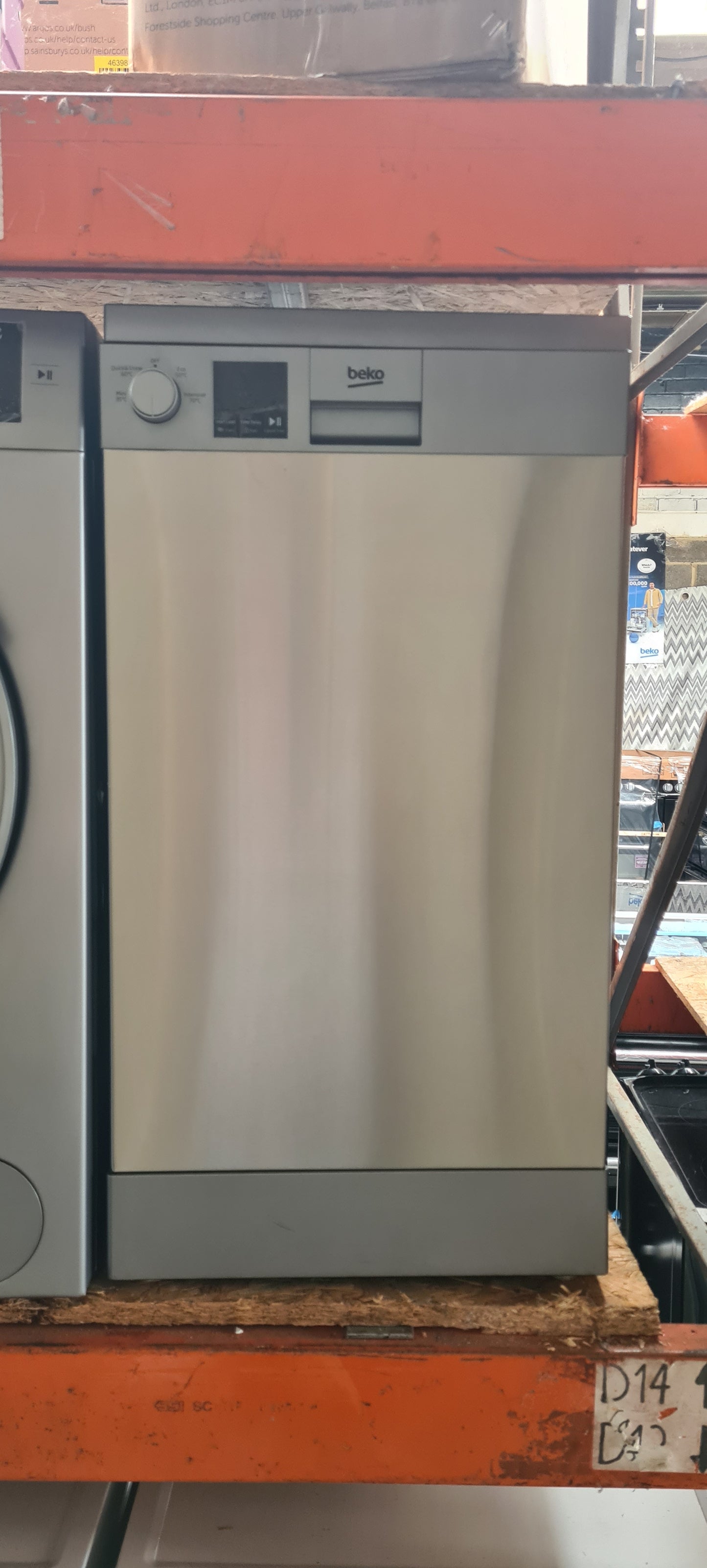 BEKO DVS04X20X Slimline Dishwasher - Stainless Steel