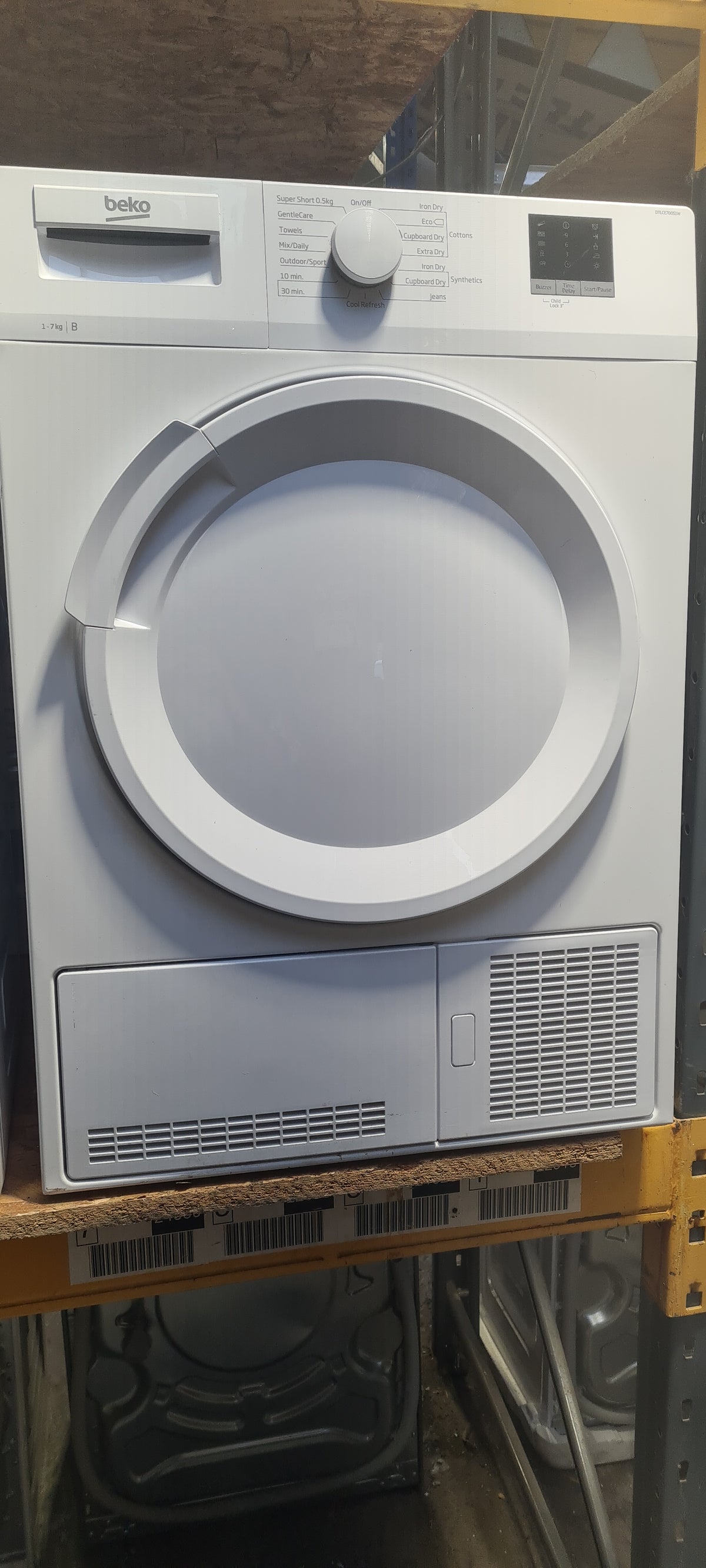 Beko DTLCE70051W 7Kg Condenser Tumble Dryer - White - B Rated
