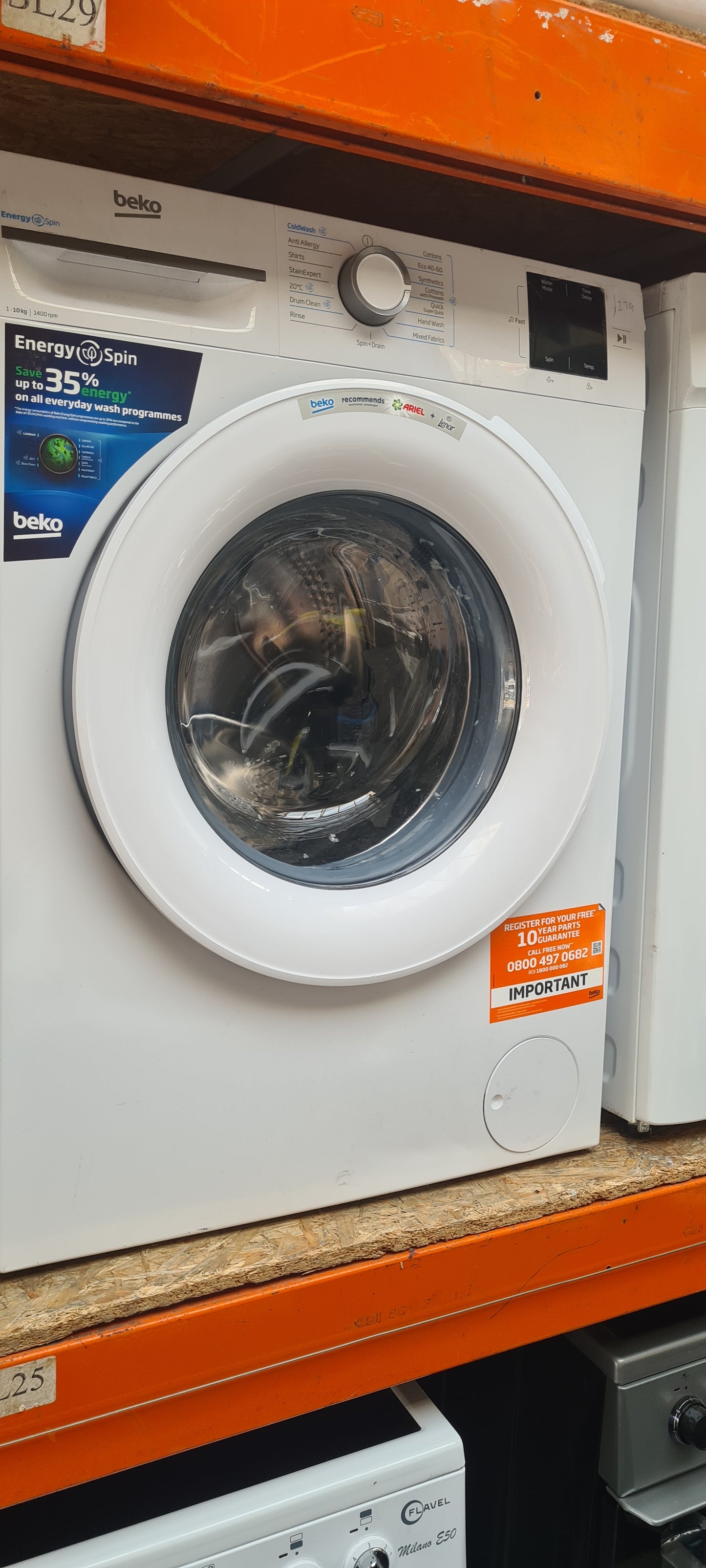 BEKO EnergySpin BM3WT31041W 10 kg 1400 Spin Washing Machine - White