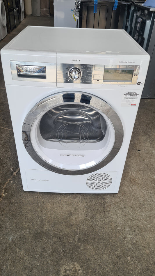 BOSCH WTYH6790GB 9kg Heat Pump Condenser Tumble Dryer with A++ Energy RECONDITIONED