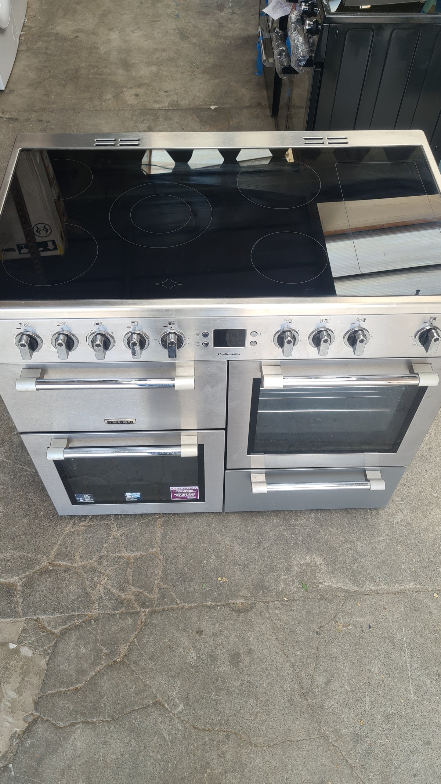 Leisure Cookmaster CK100C210S 100cm Electric Range Cooker with Ceramic Hob - Silver - A/A Rated
