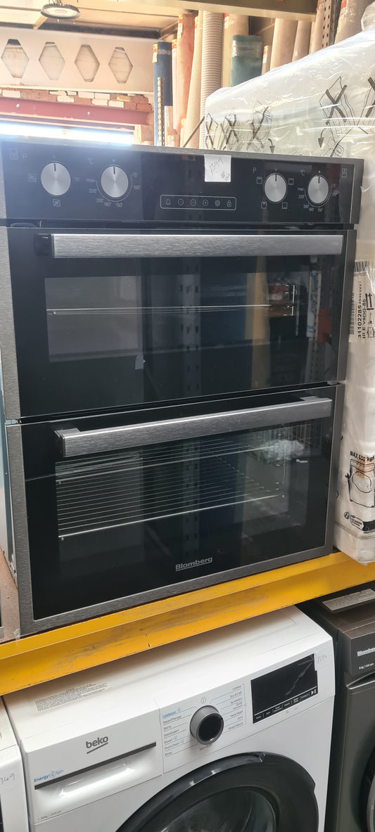 Blomberg RODN9202DX 59.4cm Built In Electric Double Oven - Dark Steel