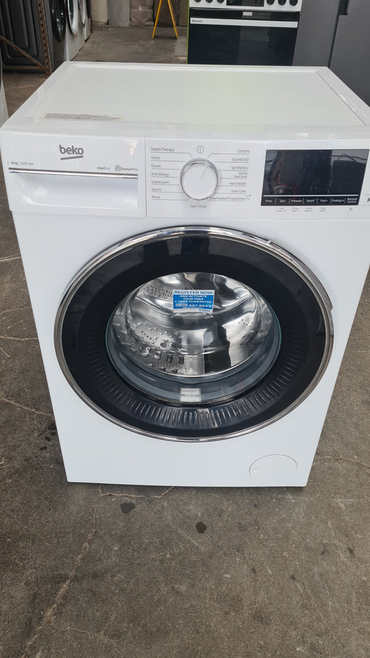 Beko 9kg 1600rpm Washing Machine IronFast RecycledTub™ | B3W5962IW Reconditioned