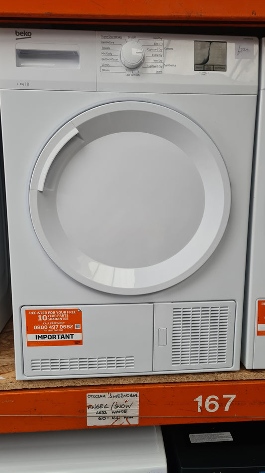 Beko DTKCE80021W 8Kg Condenser Tumble Dryer - White - B Rated