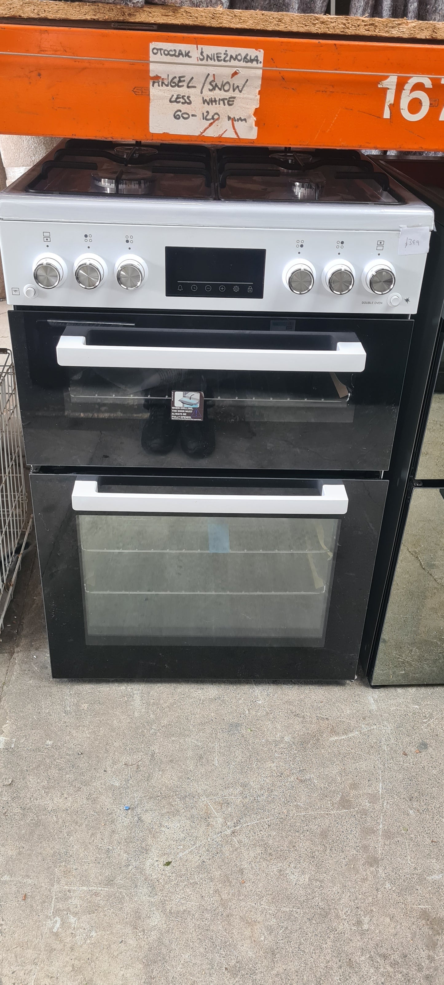 Beko EDG6231W 60cm Double Oven Gas Cooker with Gas Hob - White