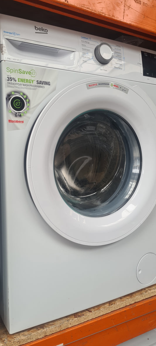 Beko EnergySpin™ BM3WT1241IW 8kg Washing Machine with 1400 rpm - White - A Rated 1