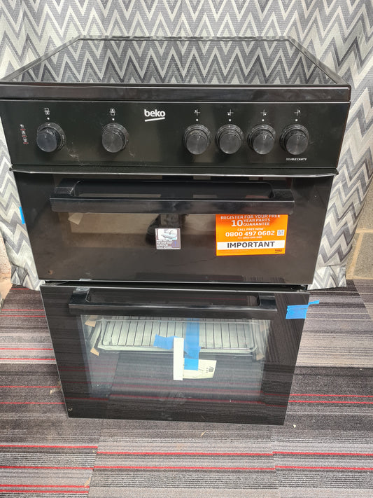 Beko KTC611K 60cm Electric Cooker with Ceramic Hob - Black - A Rated