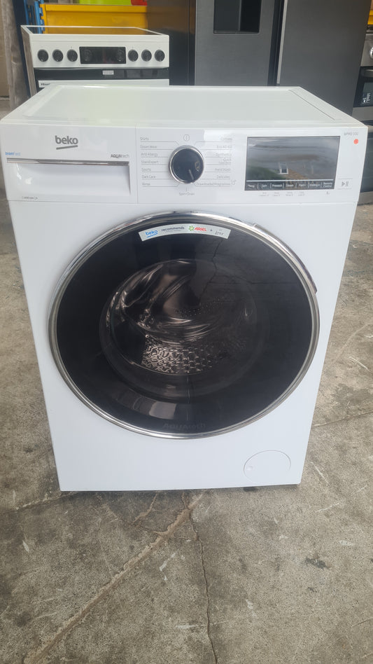 BEKO Pro Aquatech B5W5841AW Bluetooth 8 kg 1400 Spin Washing Machine - White Reconditioned