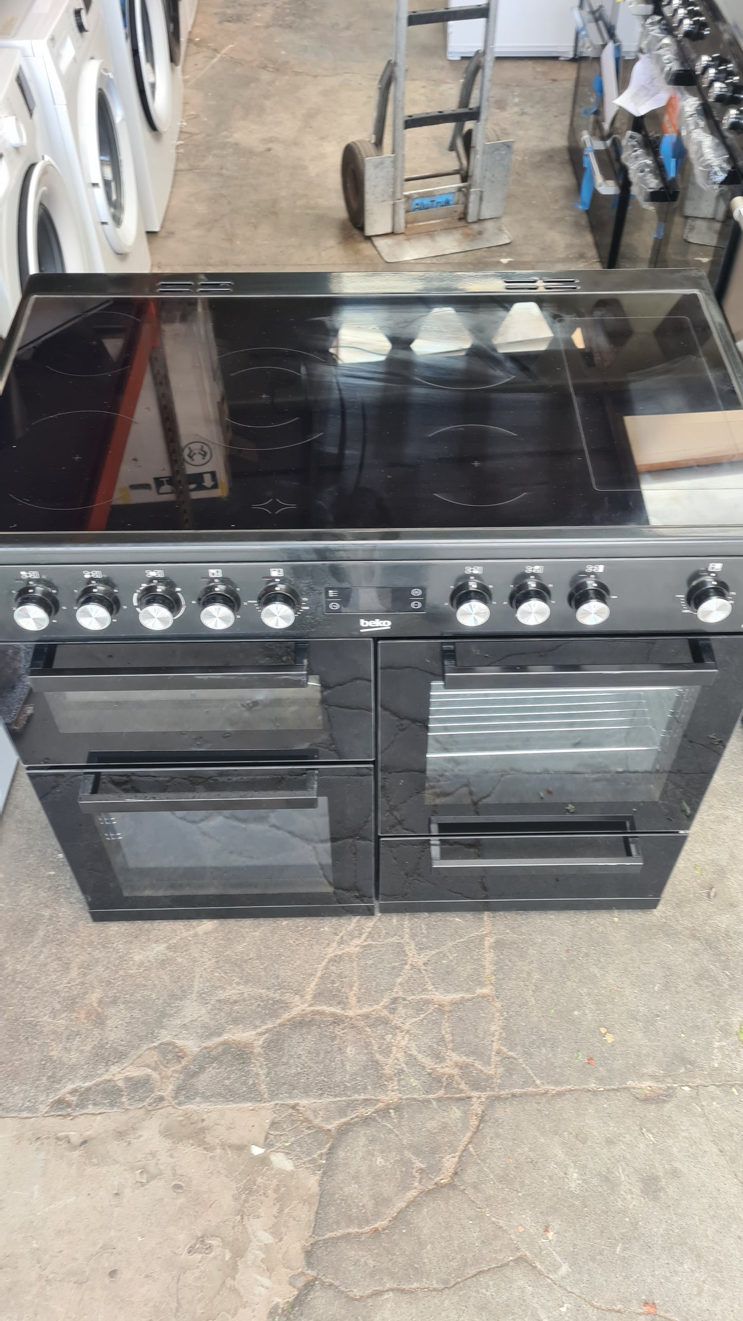 Beko KDVC100K 100cm Electric Range Cooker with Ceramic Hob - Black - A/A Rated