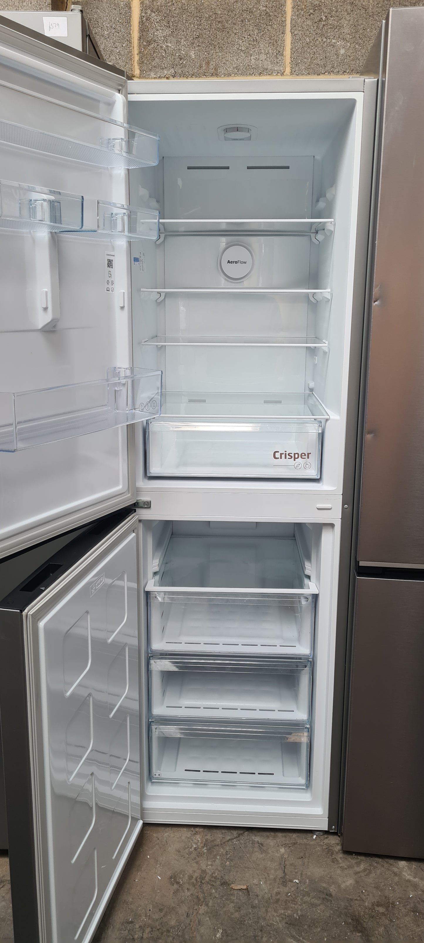 Beko AeroFlow™ NoFrost CNG4692S 192cm 50/50 Frost Free Fridge Freezer - Silver